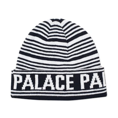 Palace Stripe Beanie Black/White