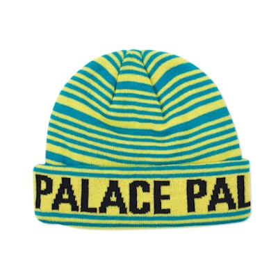 Palace Stripe Beanie Fluro