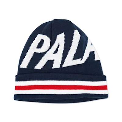 Palace Stripe Cuff Beanie Navy