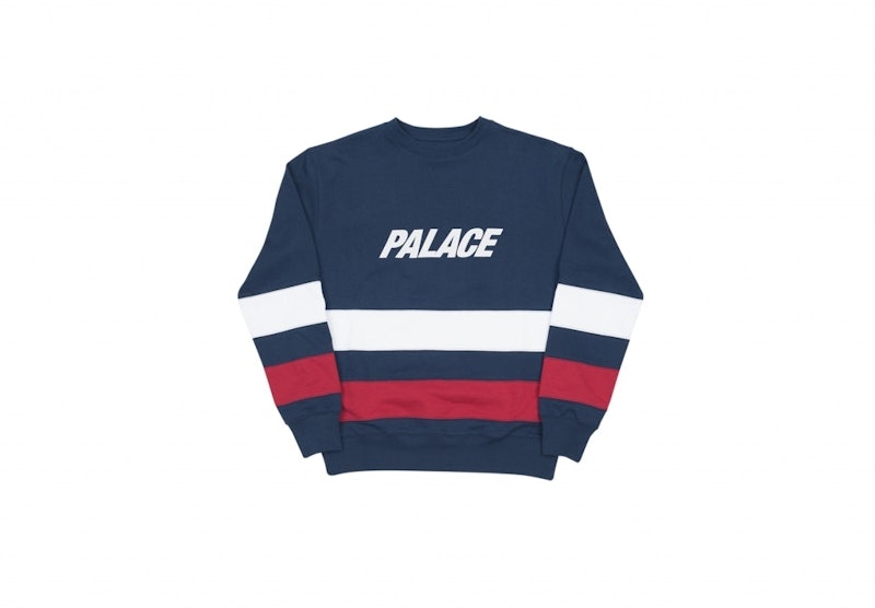 palace-stripe-panel-crew-navy