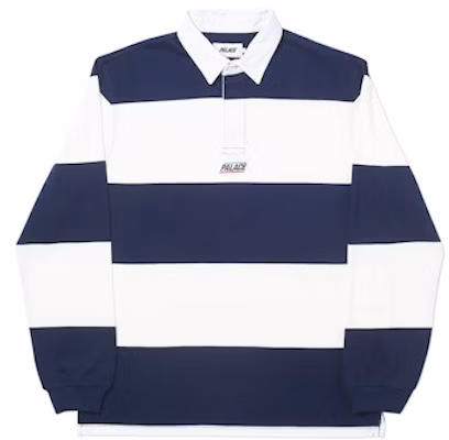 Palace Striped Rugby Navy/White Buy Palace Striped Rugby Navy/White