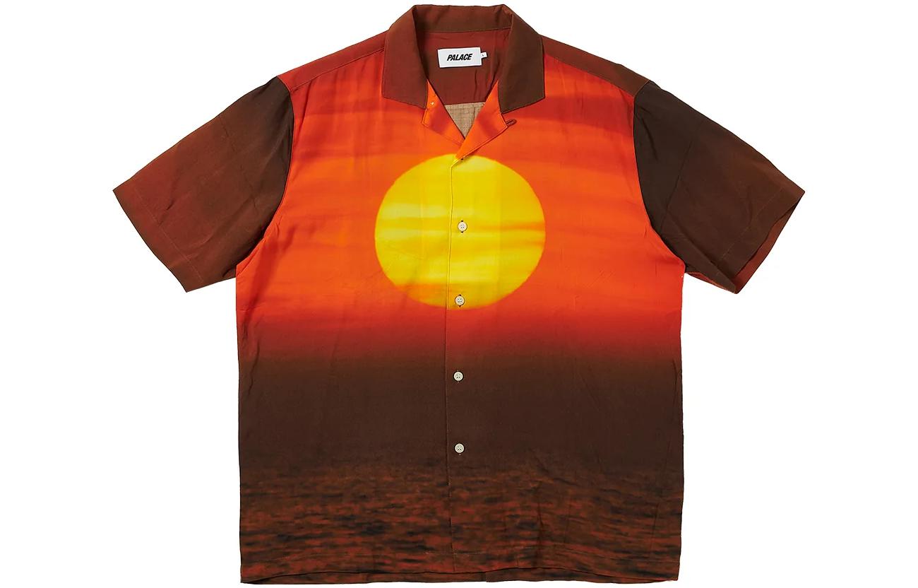 Order PALACE 夏季 2023 老虎橙日落短袖襯衫 男女款 療癒風休閒款式 P24SHT024