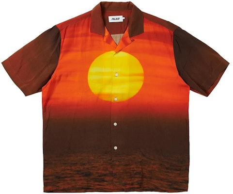 PALACE 夏季2023虎橙日落休闲短袖衬衫 男女同款。 P24SHT024 Order PALACE 夏季2023虎橙日落休闲短袖衬衫 男女同款。 P24SHT024