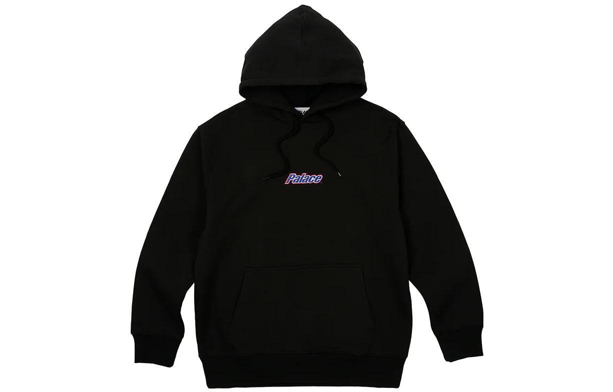 Palace Summer 2023 Unisex Black Hoodie with Embroidered Chest Logo P24CS101