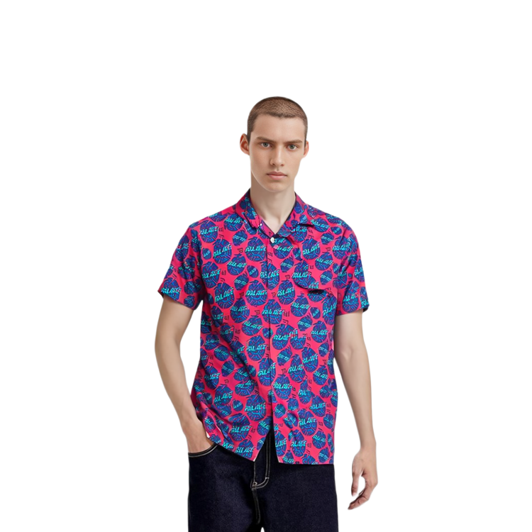 Shop PALACE 衝浪粉紫短袖T恤 男女皆適合款式. P22SHT073