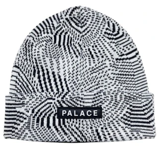 palace-swirly-wurly-beanie-black-white