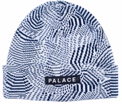 Palace Swirly Wurly Beanie Navy/White Buy Palace Swirly Wurly Beanie Navy/White