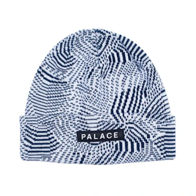 Palace Swirly Wurly Beanie Navy/White