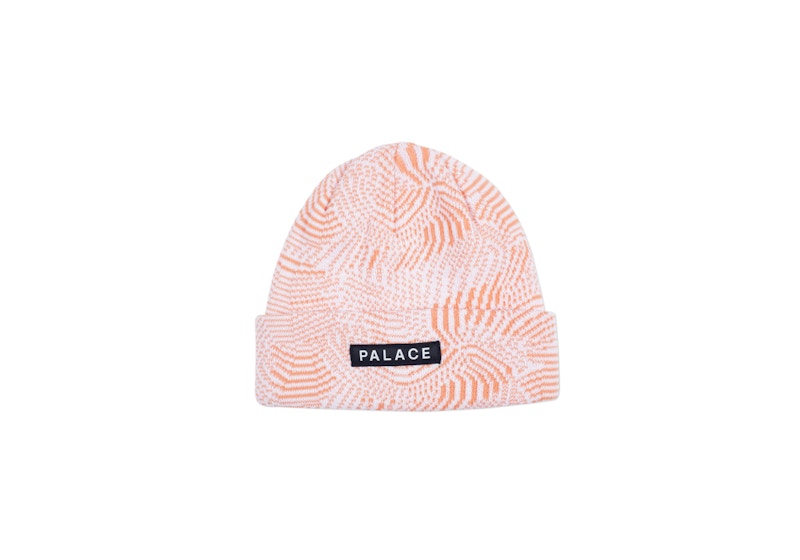Buy Palace Swirly Wurly Beanie Peach/Putih