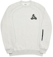 Palace Techie Ferg Crew Grey Marl Palace Techie Ferg Crew Grey Marl