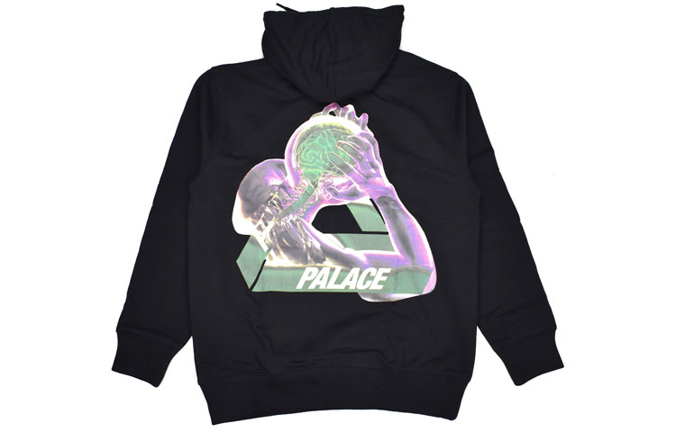 PALACE Transparent Logo Print Hoodie Unisex Black P18HD036