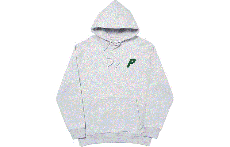 PALACE Tri-Chenille Logo Grey Marl Hoodie Unisex Pullover Sweatshirt. P18CS140