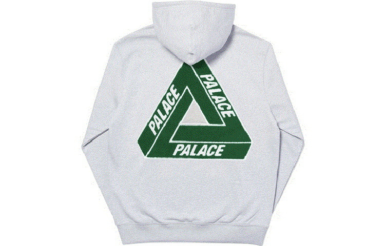 PALACE Tri-Chenille Logo Grey Marl Hoodie Unisex Pullover Sweatshirt. P18CS140 圖 3