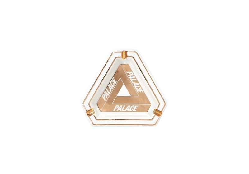 Palace Tri-Ferg Ceramic Ashtray White/Gold