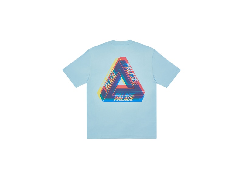 Palace Tri-Ferg Colour Blur T-Shirt Pale Blue
