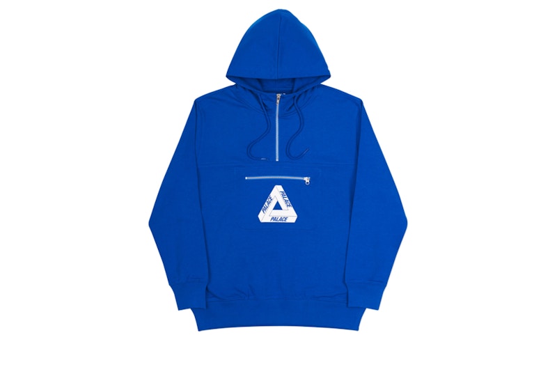 Buy Sudadera Palace Tri-Ferg Half Zip Azul/Blanco
