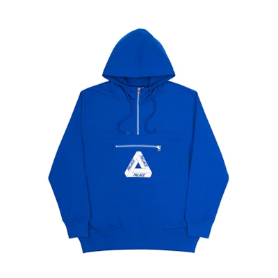 Palace Tri-Ferg Half Zip Hood Blue/White