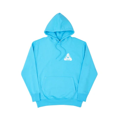 Palace Tri-Ferg Hood Aqua Blue/White