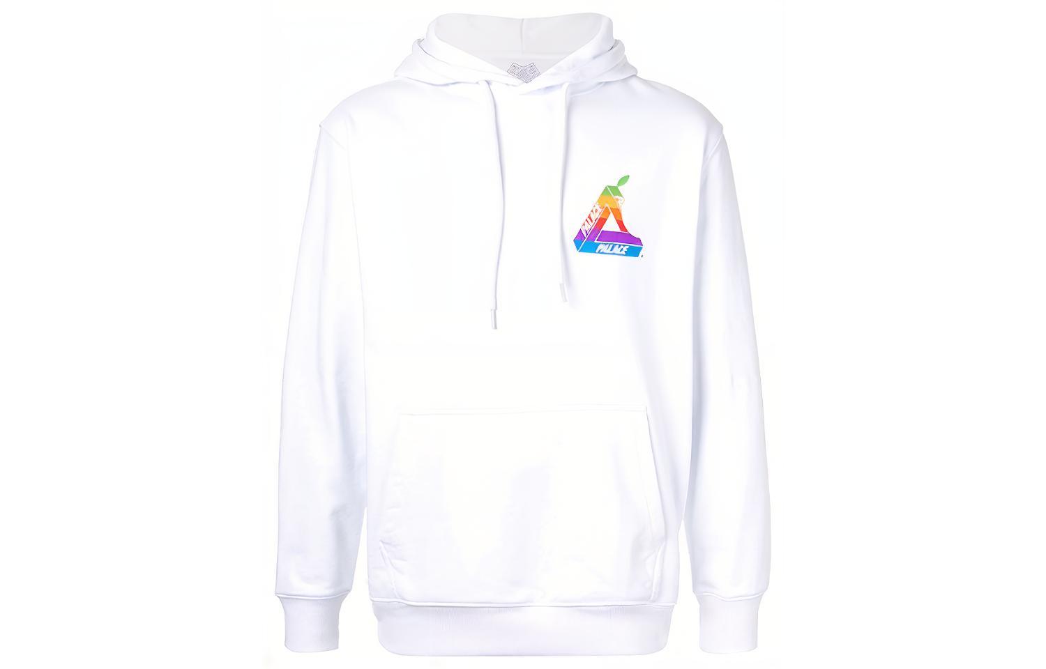 Palace Tri-Ferg Logo Print Pullover Hoodie White - Style P16HD003