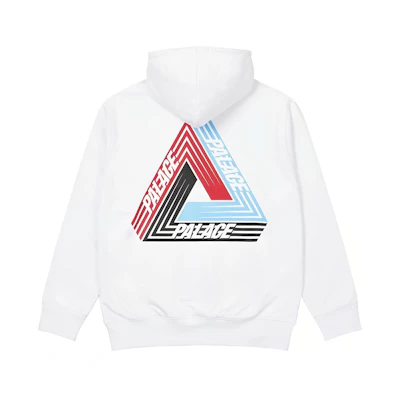 PALACE Tri-Ferg Logo Unisex White Hoodie P19HD086