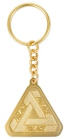 palace-tri-ferg-metal-keyring-gold