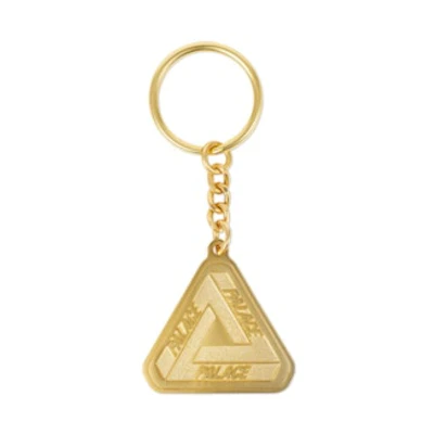 Palace Tri-Ferg Metal Keyring Gold
