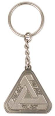 Palace Tri-Ferg Metal Keyring Silver Buy Palace Tri-Ferg Metal Keyring Silver
