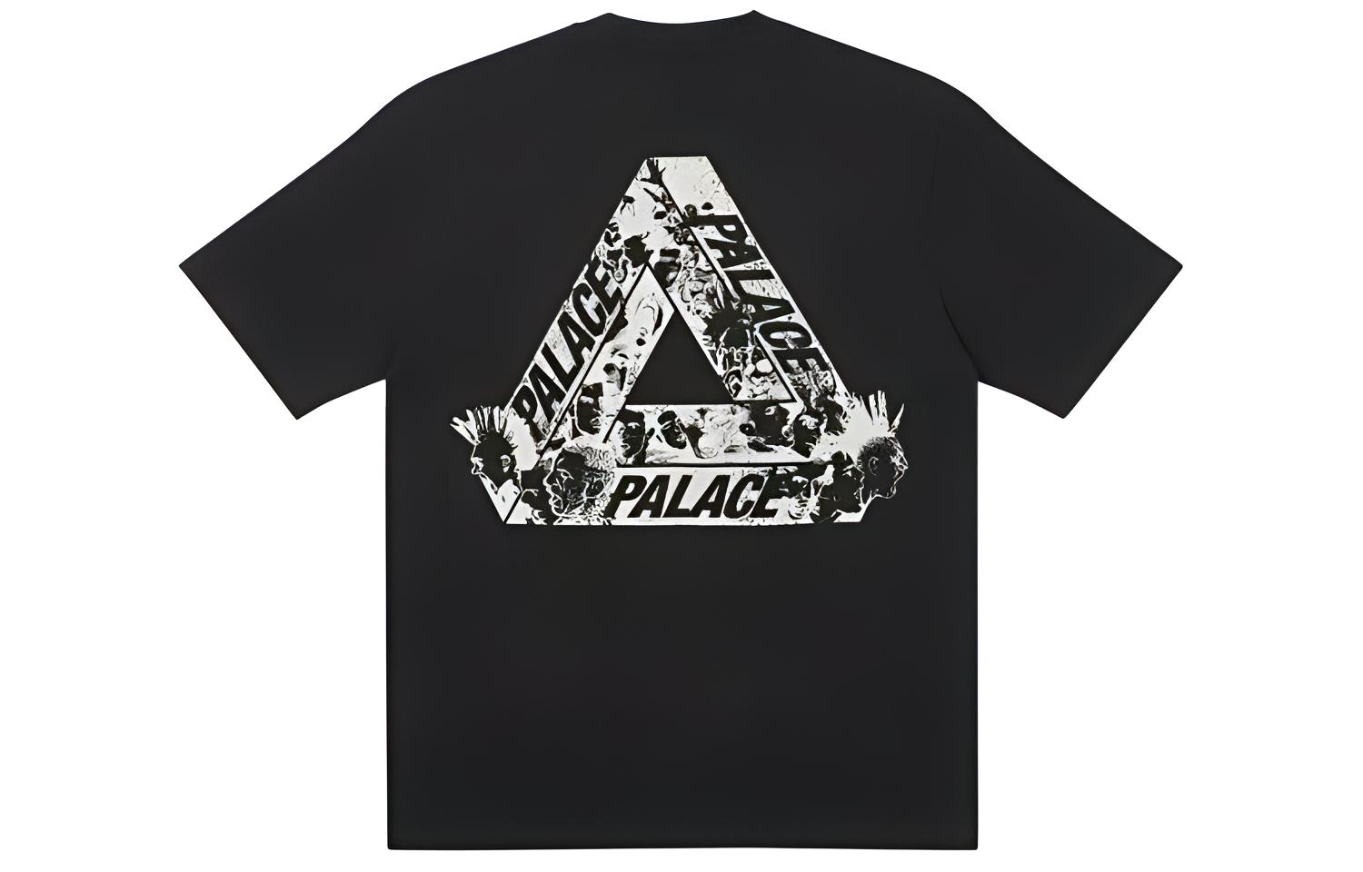 PALACE Tri-Heads Black T-Shirt Triangle Logo Graphic Unisex Tee. P21TS148