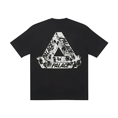 PALACE Tri-Heads Black T-Shirt Triangle Logo Graphic Unisex Tee. P21TS148