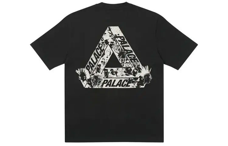 PALACE Tri-Heads Black T-Shirt Triangle Logo Graphic Unisex Tee. P21TS148 圖 2