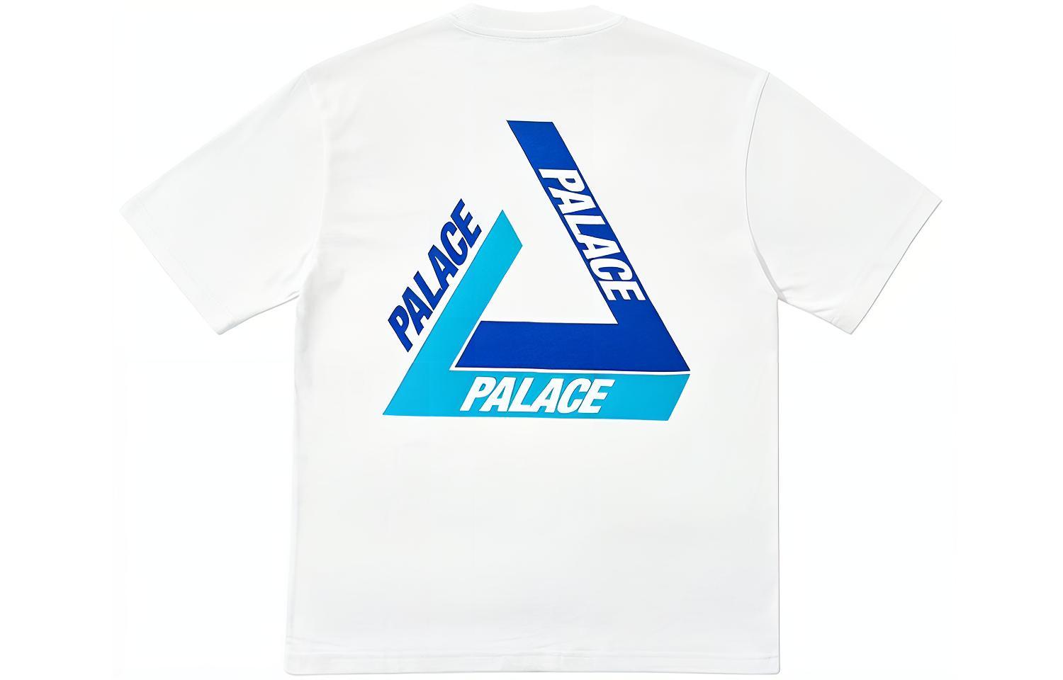 PALACE Tri-Shadow T-Shirt Blue Colorblock Triangle Logo White Unisex Tee. P15TS237 圖 2
