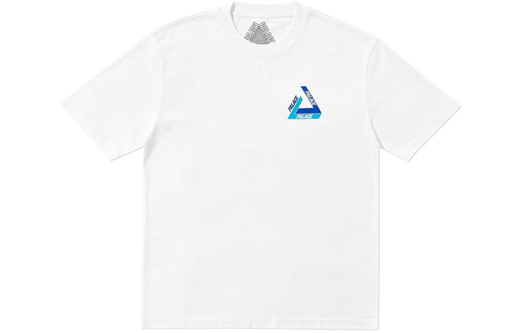 PALACE Tri-Shadow T-Shirt Blue Colorblock Triangle Logo White Unisex Tee. P15TS237 圖 3