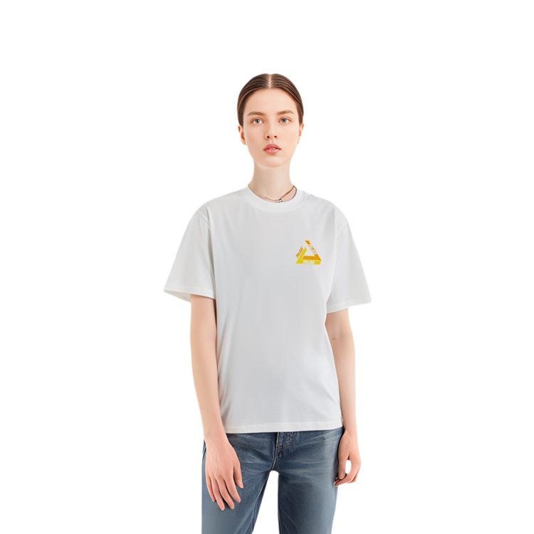 PALACE Tri-Shadow T-Shirt Yellow Logo Crewneck Unisex White Tee. P15TS242 圖 8