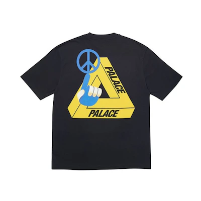 PALACE Tri-Smiler Large Print Unisex Black T-Shirt PAL-TST-BLK