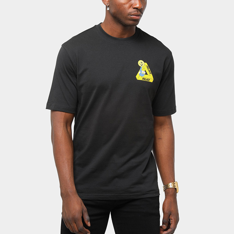 Details for PALACE 三角笑脸大印花男女同款黑色T恤 PAL-TST-BLK