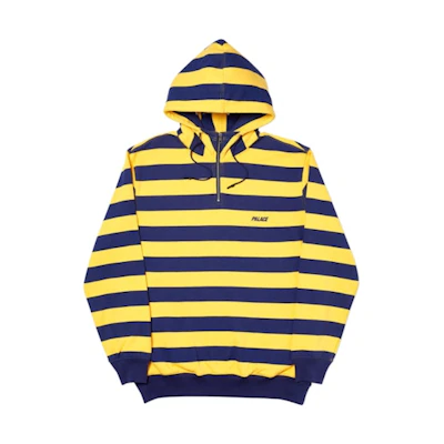 Palace Tri-Stripe-Zip Hood Yellow/Navy