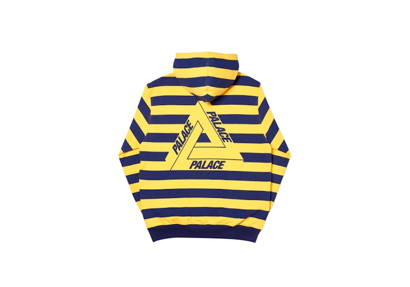 Palace Tri-Stripe-Zip Hood Yellow/Navy 圖 2