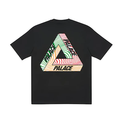 PALACE Tri-Tex T-Shirt Black Multicolor Triangle Graphic Unisex Tee. P18TS220