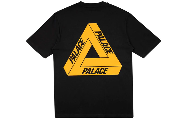 Order PALACE Tri-To-Help 慈善橙色三角LOGO黑色T恤 男女款 P18TS236