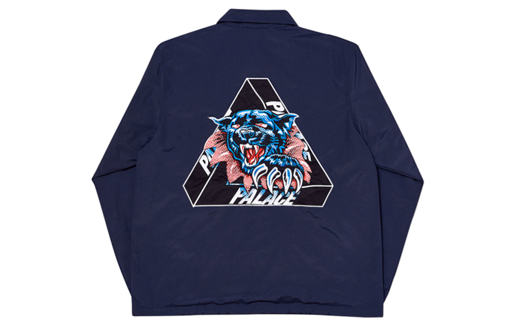 Order PALACE Tricolor Logo Collar Jacket Unisex Navy Blue P17JK073