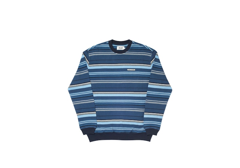Palace Trim Rib Crew Blue