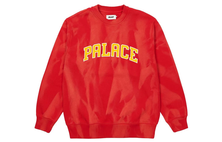 Order Palace 紅色漸層染Logo中性長袖上衣 P20CS015