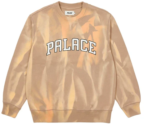 Palace Try-Dye Tie-Dye Logo Sweatshirt Unisex Beige P20CS014 Order Palace Try-Dye Tie-Dye Logo Sweatshirt Unisex Beige P20CS014