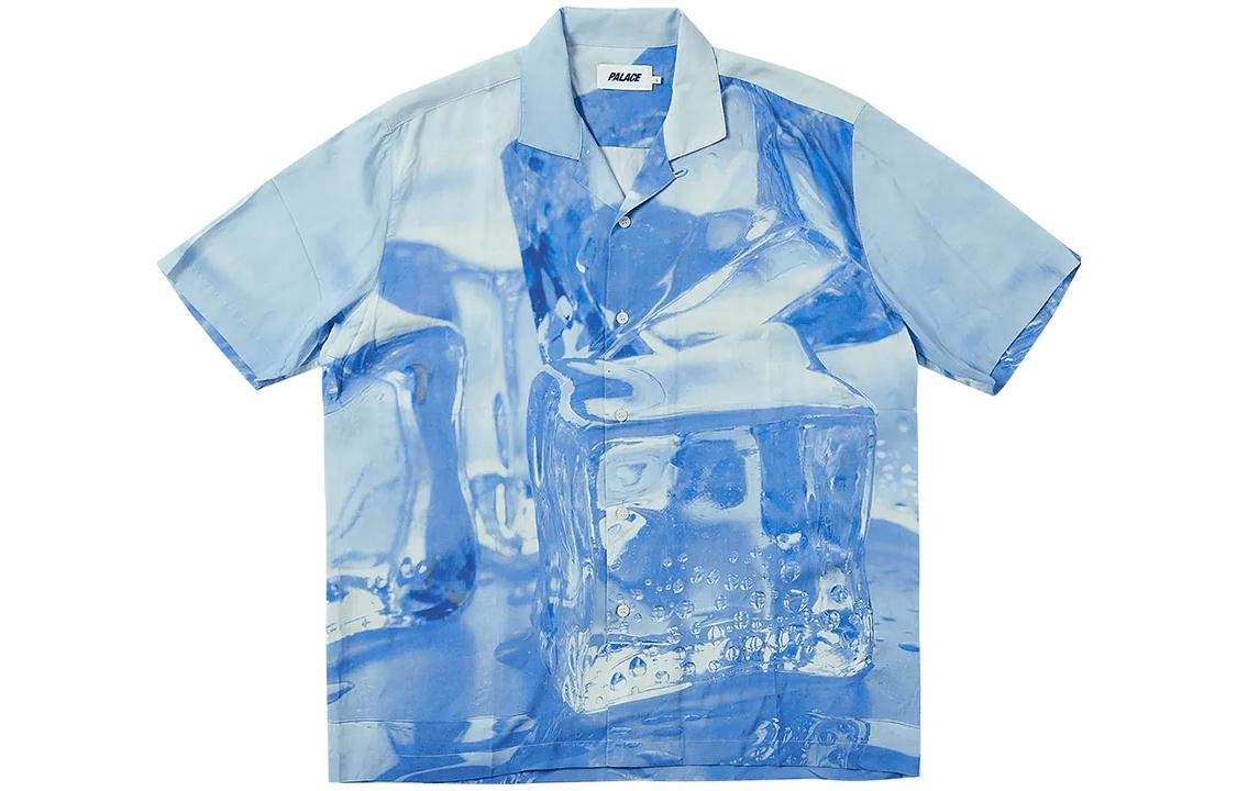 PALACE Ultimate Chill Crystallised Blue Ice Print Shirt Unisex Summer 2023. P24SHT025