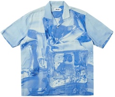 PALACE Ultimate Chill Crystallised Blue Ice Print Shirt Unisex Summer 2023. P24SHT025 PALACE Ultimate Chill Crystallised Blue Ice Print Shirt Unisex Summer 2023. P24SHT025