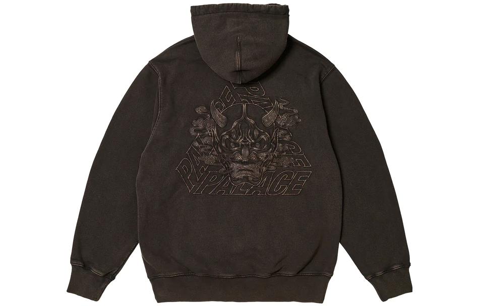Buy Hoodie Palace Ultimo FW23 Hitam Unisex dengan Grafis Iblis Solid Color P25CS168