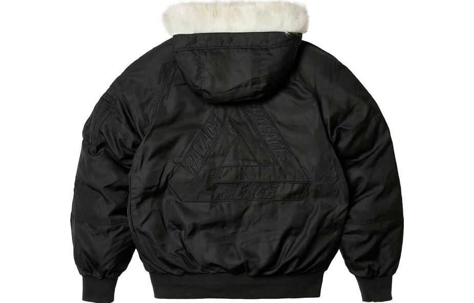 Shop PALACE Ultimo FW23 Hoodie Parka Hitam Utility Pocket Unisex. P25JK110