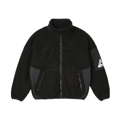 PALACE ULTIMO FW23 Colorblock Fleece Zip Pocket Jacket Unisex Black P25JK111