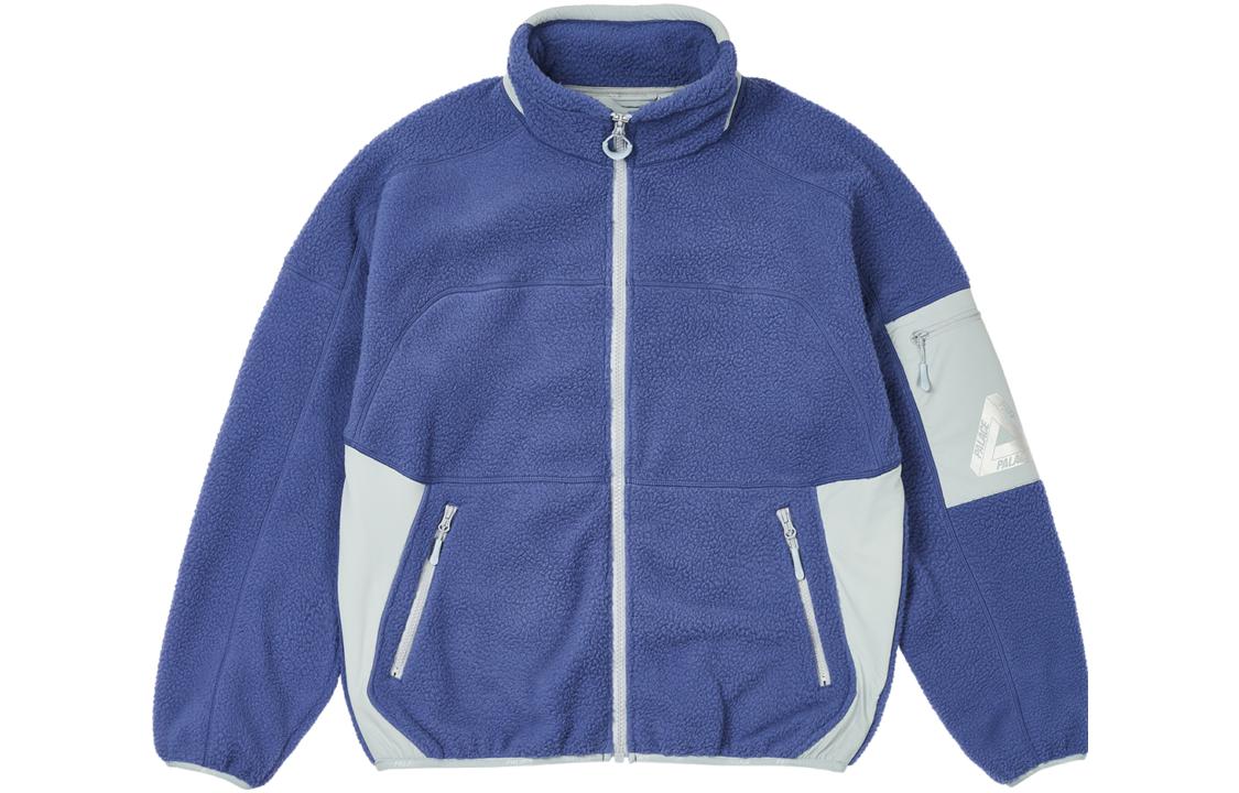 PALACE Ultimo FW23 Colorblock Zip Pocket Fleece Jacket Unisex Blue P25JK128