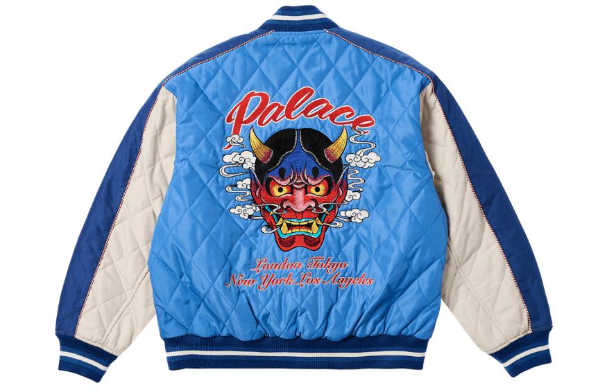 PALACE ULTIMO FW23 Devil Embroidered Bomber Jacket Blue Unisex P25JK116